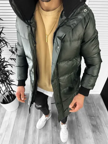 Geaca barbati groasa kaki 9020 58-2